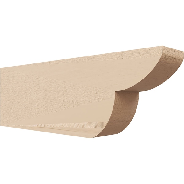 Ekena Millwork 2in. W x 4in. H x 12in. L Crestline Woodgrain TimberThane Rafter Tail, Primed Tan RFTUR02X04X12CRERCPR - main